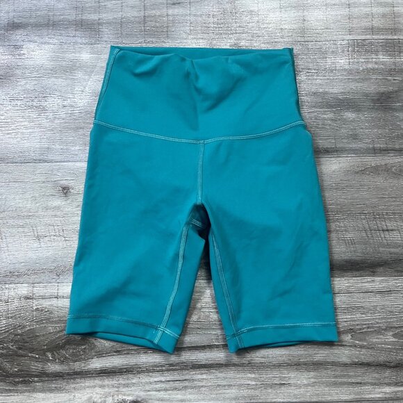 Lululemon Athletic Wunder Train HR Short 8” Teal Lagoon Women’s Size 4 - Picture 1 of 8